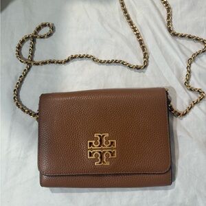 Tory Burch Brown Leather Crossbody Bag